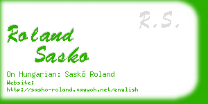 roland sasko business card